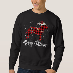 Sudadera Búfalo Rojo Pitbull Merry Pitmas Pit Bull Ch