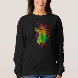 Sudadera Búfalo Skull Watercolor American Bison