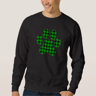 Sudadera Búfalo Verde Cuadro Cachorro Perro Pata Coincident
