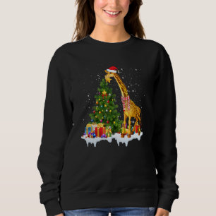 Sudadera Bufanda de jirafa Disfraz Santa Luces Sombrero Nie