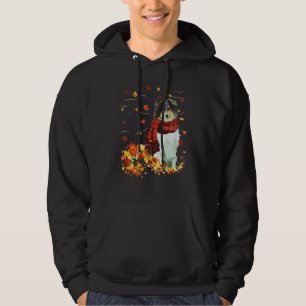 Sudadera Bufanda de otoño de Rough Collie Perros Hojas de