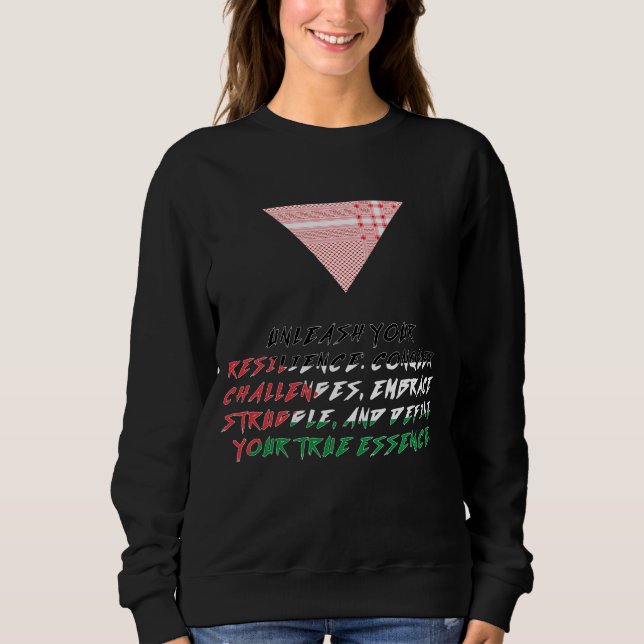Sudadera Bufanda Palestina Flecha roja, Palestina (Anverso)