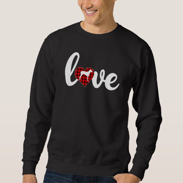 Sudadera Buffalo Plaid Love Rhodesian Ridgeback Dog Valenti (Anverso)