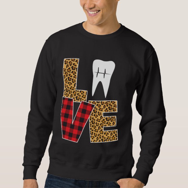 Sudadera Buffalo Plaid Toothpaste & Tooth Dentist Valentine (Anverso)