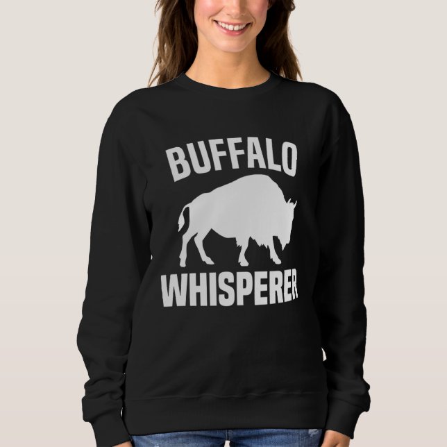 Sudadera Buffalo Whisperer  American Bison Buffalo Wisent   (Anverso)