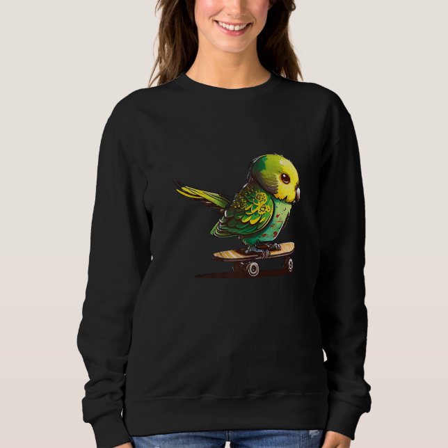 Sudadera Bugie Bird Parakeet Para El Propietario De Budgeri (Anverso)