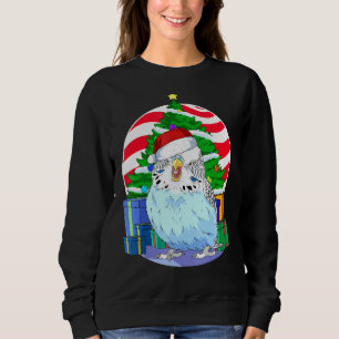 Sudadera Bugie Blue Parakeet Santa Decoración de árboles na
