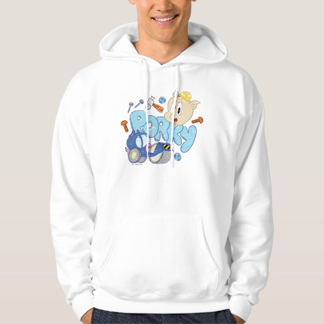 Sudadera BUGS BUNNY BUILDERS™| Arte de esbozo de cerdo (Anverso)