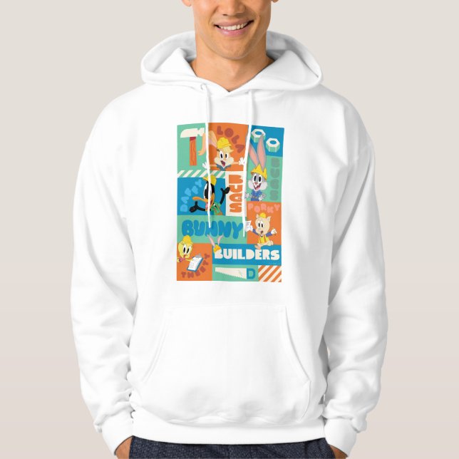 Sudadera BUGS BUNNY BUILDERS™| Patrón de cuadrícula de cara (Anverso)