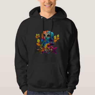 SUDADERA BUHO ABSTRACTO COLORIDO  