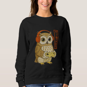 Sudadera Búho Ave Japonés Jugador Arte Hombres Mujeres Chic