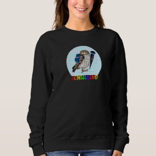 Sudadera Búho Ave Primer Día de Escuela Primer Grado Biólog