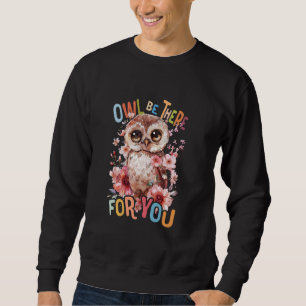 Sudadera búho con flores lindos búhos volando mañana animal