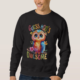 Sudadera búho con flores lindos búhos volando mañana animal