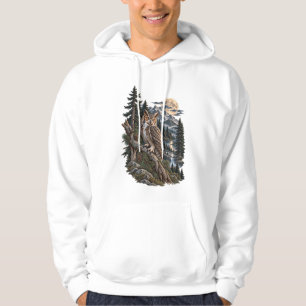Sudadera Búho Cornudo Luna Llena Montaña Salvaje