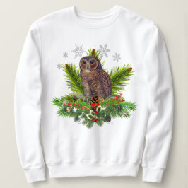 Sudadera Búho de Navidad con copos de nieve