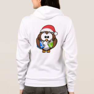 Sudadera Búho de Navidad con sombrero de Santa-15840