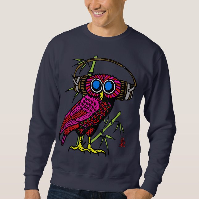 SUDADERA BÚHO DE PITIDO DE DJ VIVO DE JAPÓN (Anverso)