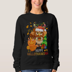 Sudadera Búho Día de Acción de Gracias Halloween Navidad Fe