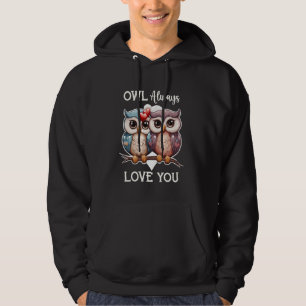 Sudadera Búho divertido lindo juego de palabras búho siempr
