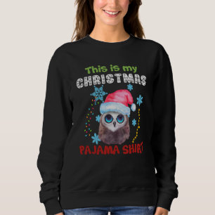 Sudadera Búho Esta Es Mi Camiseta De Navidad De Pijama