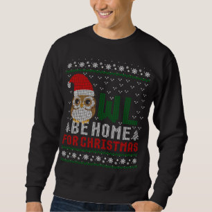 Sudadera Búho Esté En Casa Para Navidades Que Sudan Sudor.