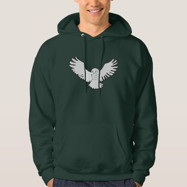 Sudadera Búho estilizado Nevado que vuela (Anverso)