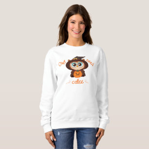 Sudadera Búho/Otoño/Halloween/calabaza