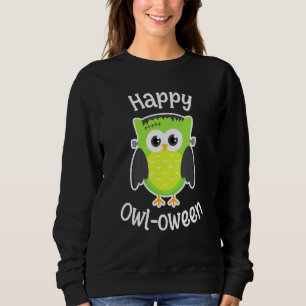 Sudadera Búho Super Frankenstein Feliz Halloween