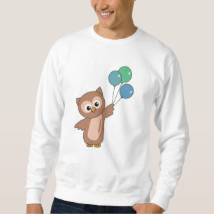 Sudadera Búho vuela Con Globos Animales Dulces Para Niños