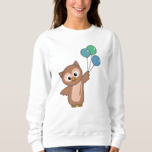Sudadera Búho vuela Con Globos Animales Dulces Para Niños