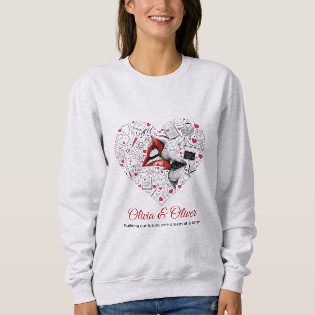 Sudadera Building Our Future Profession Heart Valentine (Anverso)