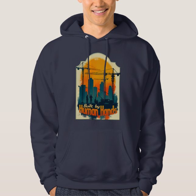 Sudadera Built by Working Hands Labor Day Construction Desi (Anverso)