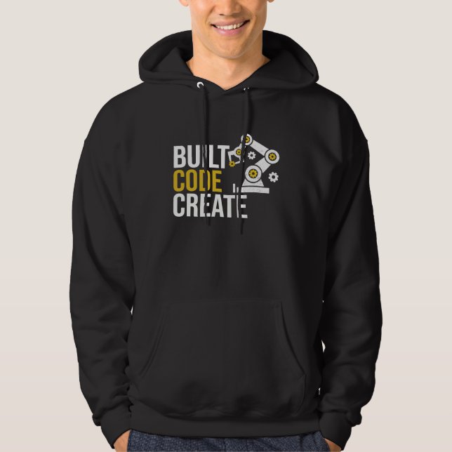 Sudadera Built code create automation Engineering Programmi (Anverso)