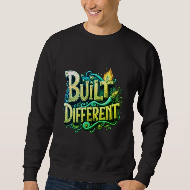 Sudadera Built Different Sweatshirt – Motivational Streetwe (Anverso)