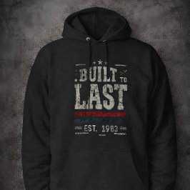 Sudadera Built to Last Vintage 1983 Distressed Typography R