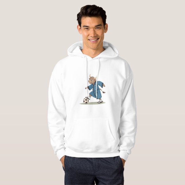 Sudadera Bull playing soccer in karate kimono (Anverso completo)