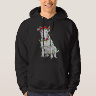 Sudadera Bull Terrier Dog Lover Xmas Santa Hat Bull Terrier