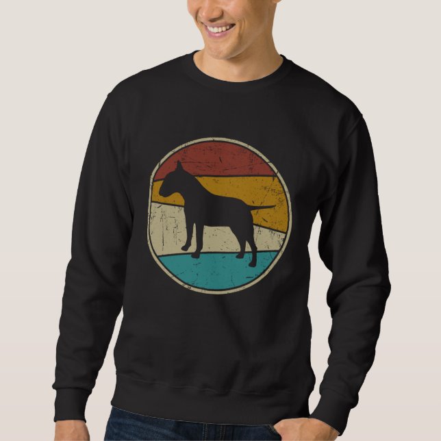 Sudadera Bull Terrier   Men Women Bull Terrier Dog Retro (Anverso)