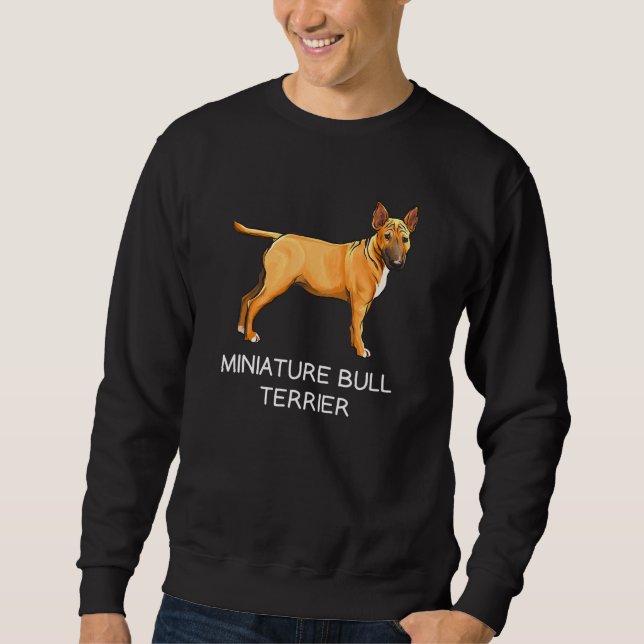 Sudadera Bull Terrier Miniatura Perro Loco (Anverso)