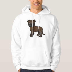 Sudadera Bull Terrier Staffordshire atigrado perro de dibuj