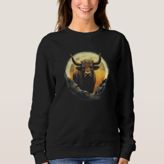 Sudadera Bull With Full Moon - Full Moon Bull