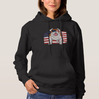 Sudadera Bulldog American Flag 4th of July USA Independence