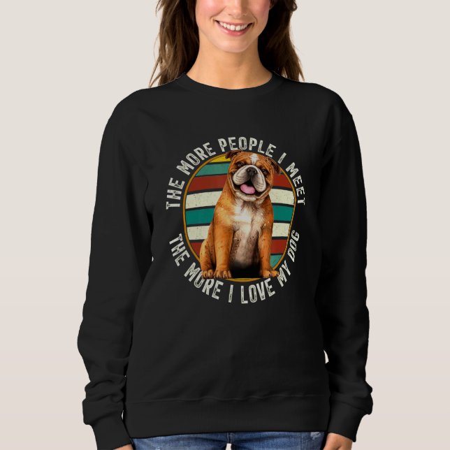 Sudadera Bulldog clásico inglés vintage (Anverso)