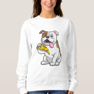Sudadera Bulldog con pedazo de pizza