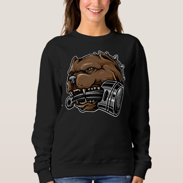 Sudadera Bulldog De Pit Con Pistón (Anverso)