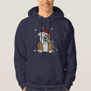 Sudadera Bulldog del inglés de Kawaii del navidad