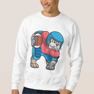 Sudadera Bulldog en deportes con fútbol y casco