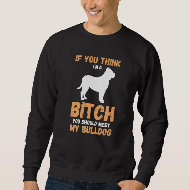 Sudadera Bulldog en inglés de perro (Anverso)