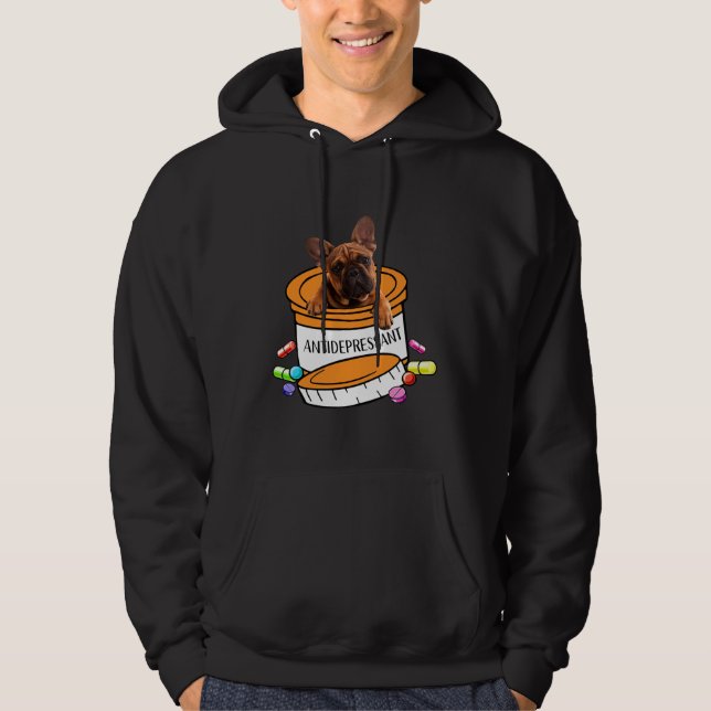 Sudadera Bulldog francés antidepresivo (Anverso)
